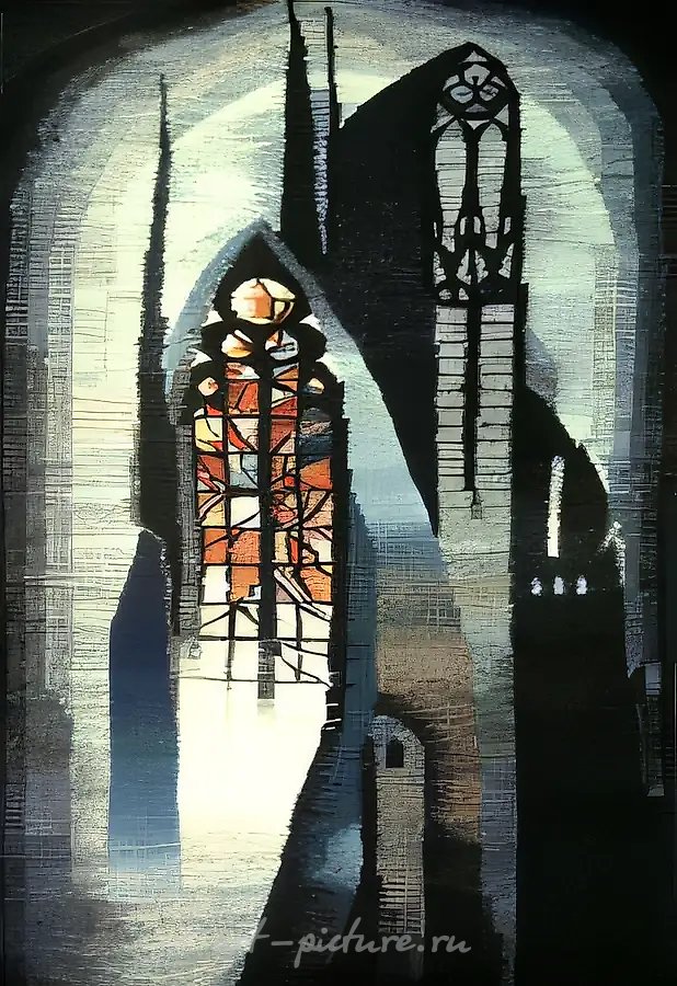Витраж, 1984, ручное ткачество, 170x90. Собственность автора