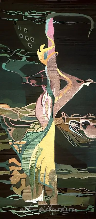 Памяти Фредди Меркьюри, 1992, ручное ткачество, 120x260. Собственность автора