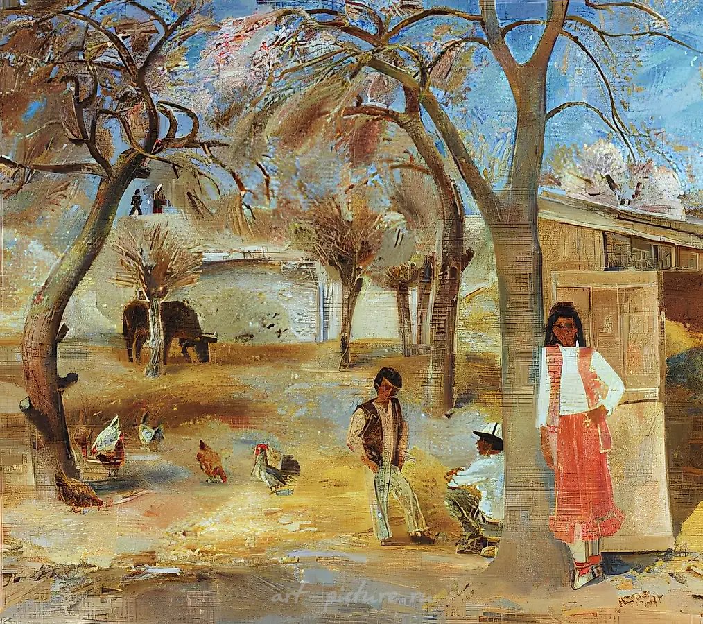 Весна в Киргизии, 1992, холст, масло, 105х120 Собственность автора