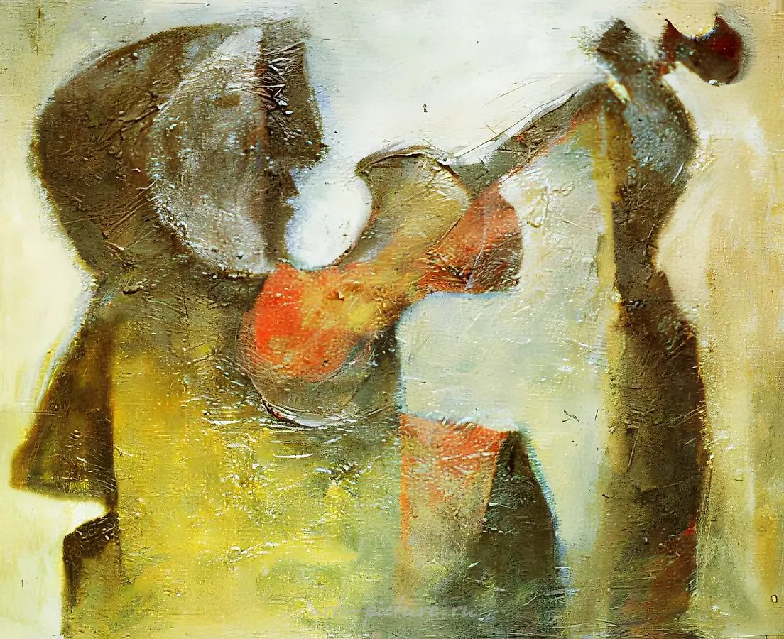 Музыкант, 1991, холст, масло, 80x100
