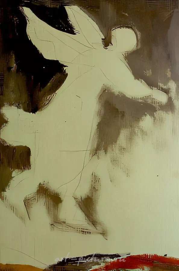 Ангел, 1992, холст, масло, 50x35