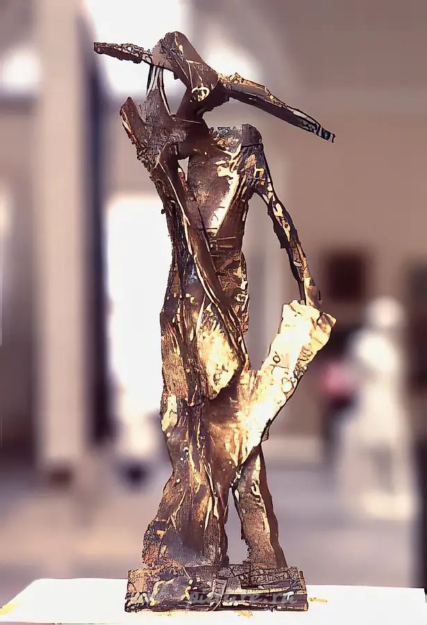 Строитель, 1989, бронза, 40x10x8. Собственность автора