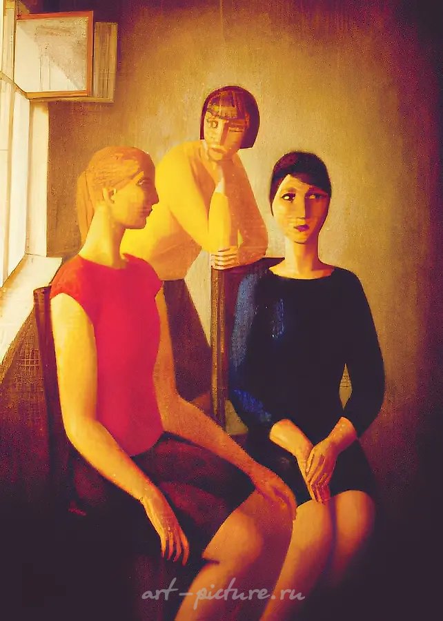 В мастерской, 1967, холст, масло, 70x50