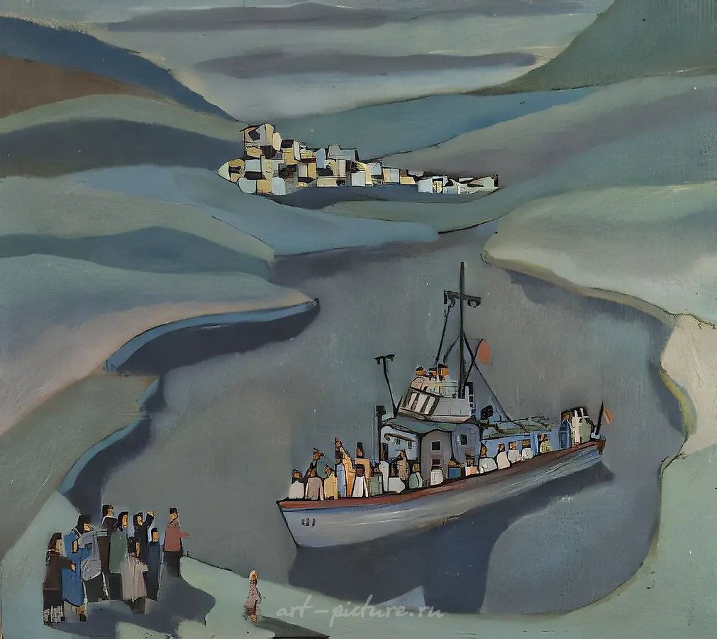 Расставание, 1990, холст, масло, 70x85. Собственность автора