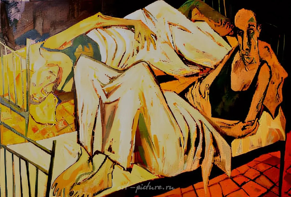 Больница, 1987, холст, масло, 140х200