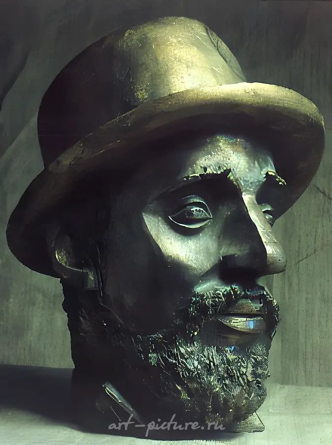 Портрет А.Т. Лотрека, 1985, бронза, 40х35х35 Собственность автора