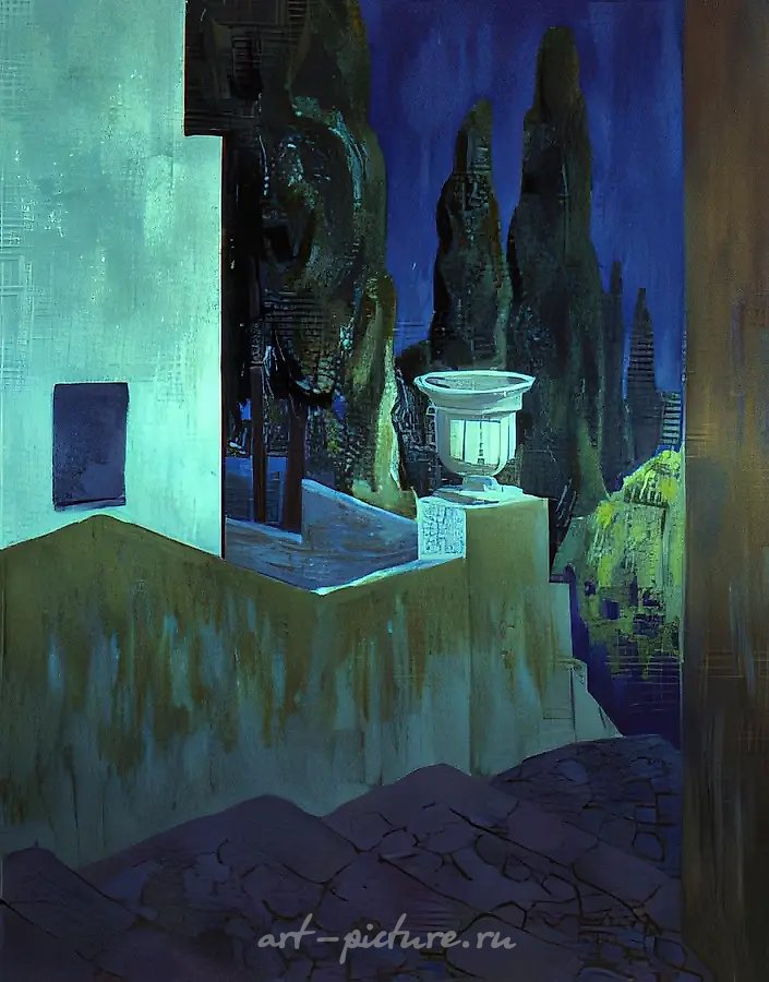 Дом Константина Коровина в Гурзуфе, 1990, масло на холсте, 70x50. Собственность автора