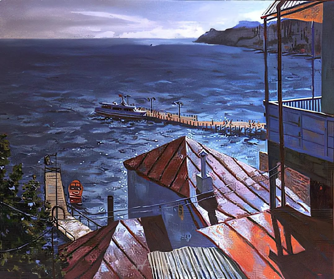 Гурзуф. Чеховка, 1990, масло на холсте, 100x120. Собственность автора