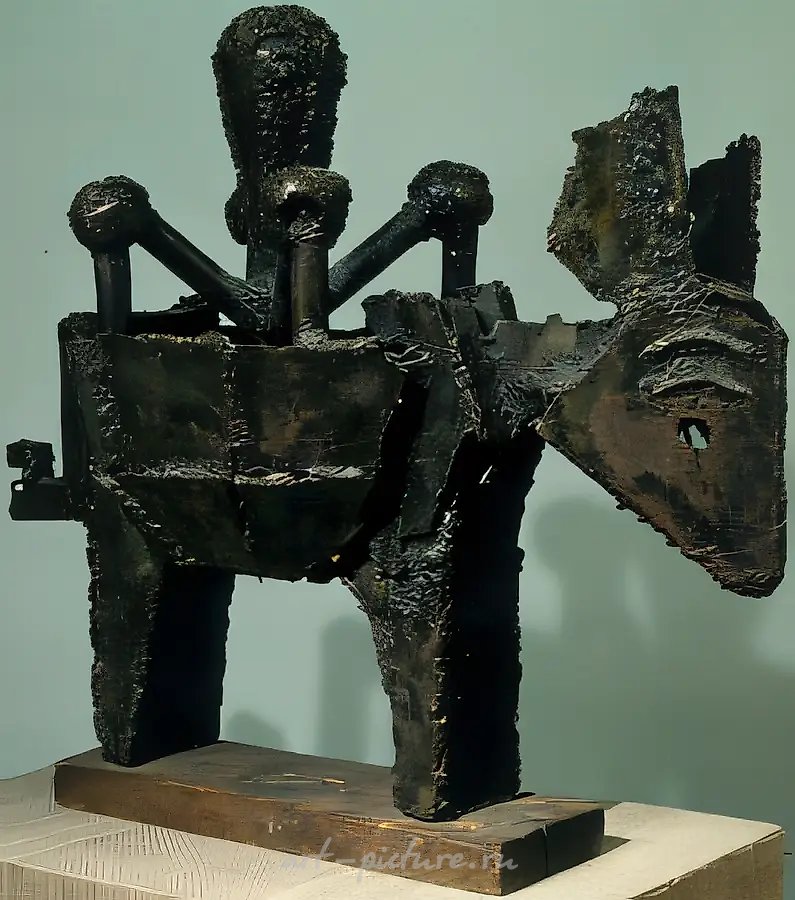 Покорность (Ослик), 1967, дерево, железо, сварка, 190х110х60 Государственная Третьяковская галерея.Москва.