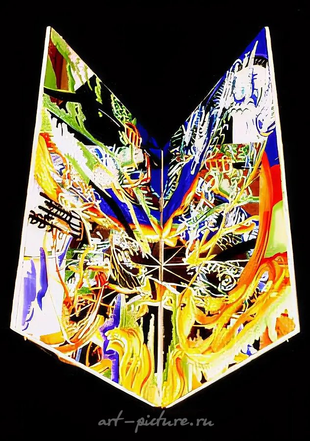 Кентавр и русалка (диптих), 1993, зеркало, акрил, 90х65 Собственность автора