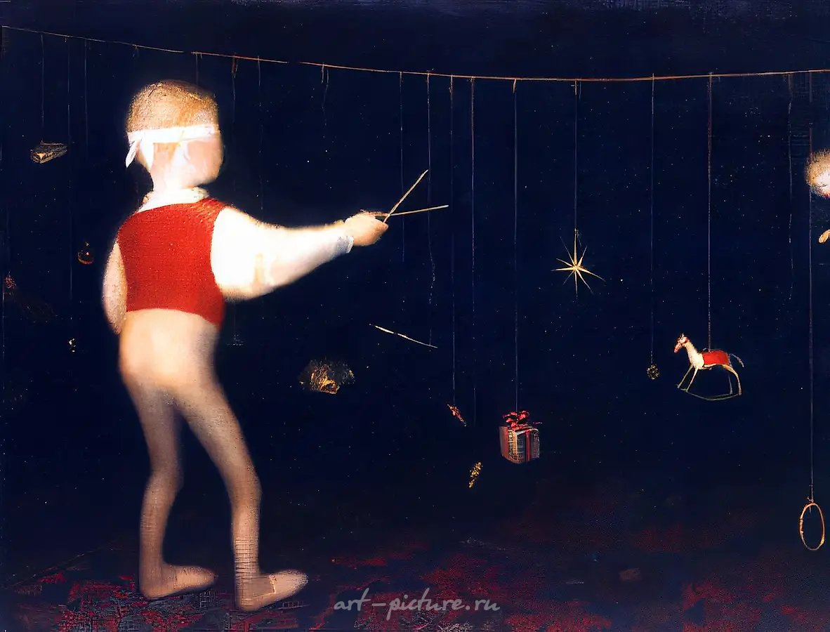 Приз, 1991, холст, масло, 120х150 Собственность автора