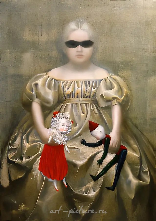 Игры в куклы, 1991, холст, масло, 107х90 Собственность автора