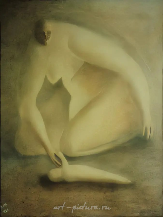 Бабочка, 1989, холст, масло, 120x100. Коллекция Тани и Марины Колодзей