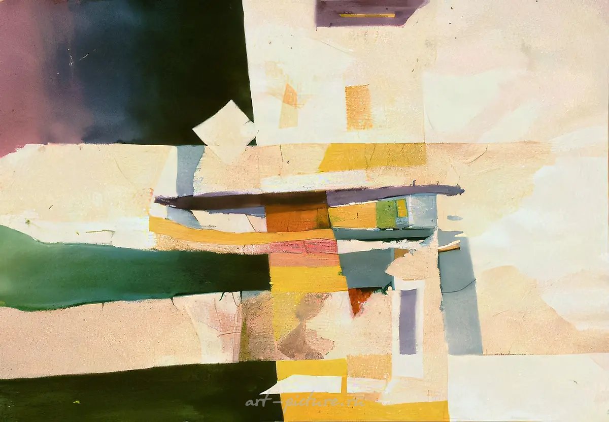 Удаляющаяся гроза, 1987, бумага, гуашь, размывка, 61x86. Собственность автора