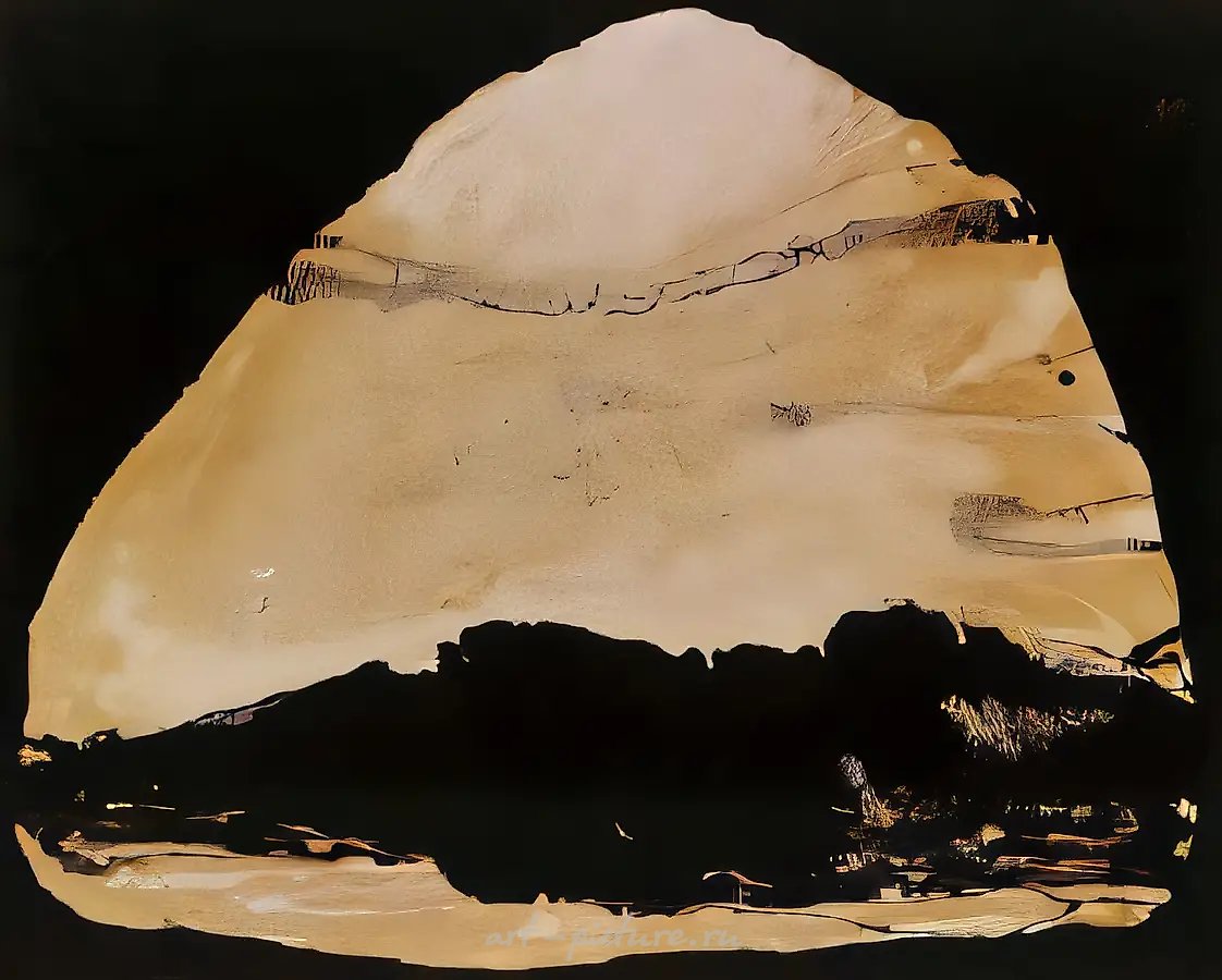 Треугольный камень, 1993, холст, масло, 80х100. Собственность автора