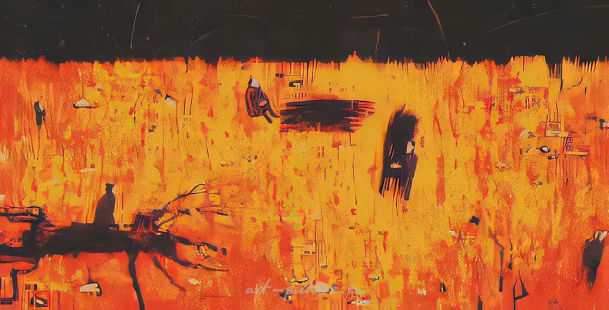 О Луне, 1992, холст, масло, 90х140. Собственность автора