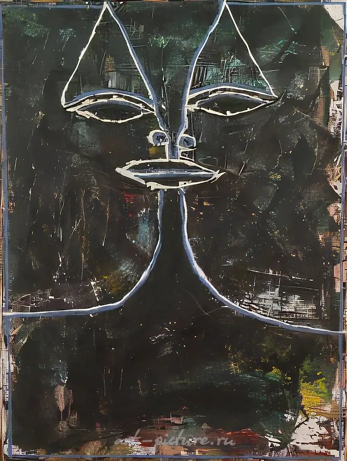 Персонаж, 1989, холст, смешанная техника, 80х60. Собственность автора