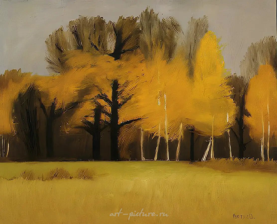 Осень. Кусково., 1992, оргалит, масло, 70х60 Собственность автора