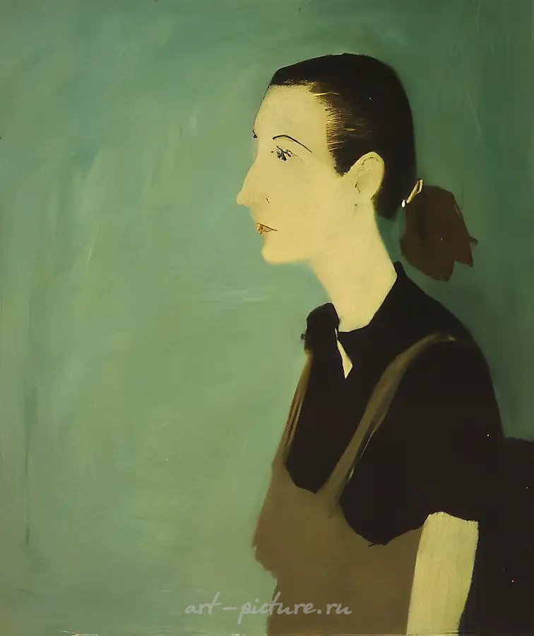 Профиль. Лена., 1989, оргалит, масло, 70х60 Собственность автора