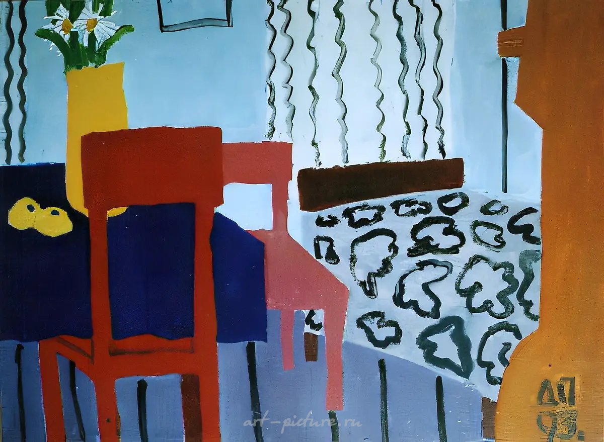 Интерьер, 1993, холст, масло, 60х80. Собственность автора