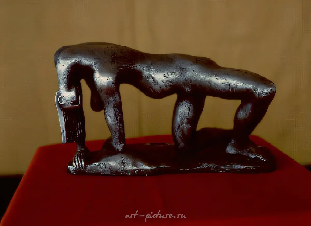 Рабыня, 1991, литьё, алюминий, 19х30х14