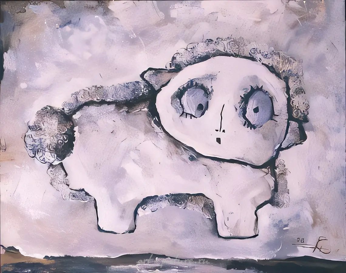Агнец, 1993, холст, масло, 50x62. Собственность автора