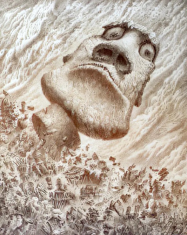 Набат. Из серии «Предупреждение» (триптих), 1986, бумага, офорт, 60х50. Собственность автора