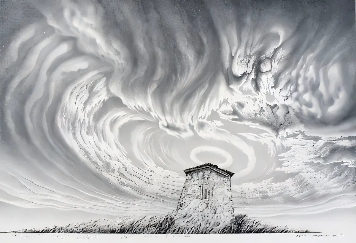 77, 1986, бумага, карандаш, 54x76