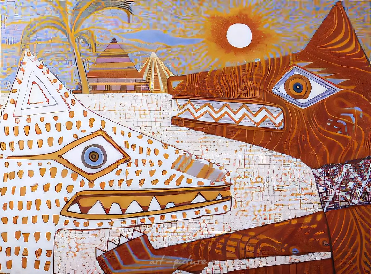 Память о пирамидах, 1993, холст, масло, 60х80. Собственность автора