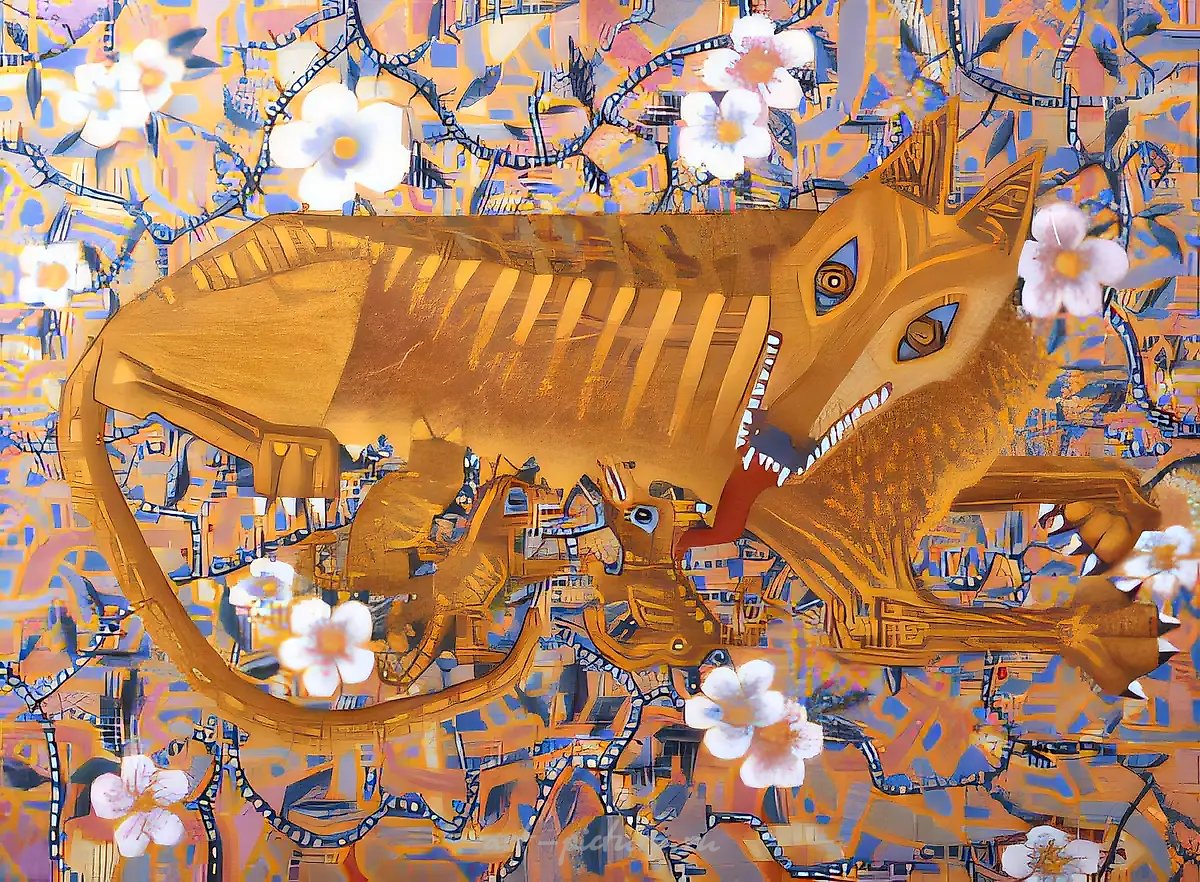 Мать-волчица, 1993, холст, масло, 60х80. Международный культурный центр «Волга». Самара