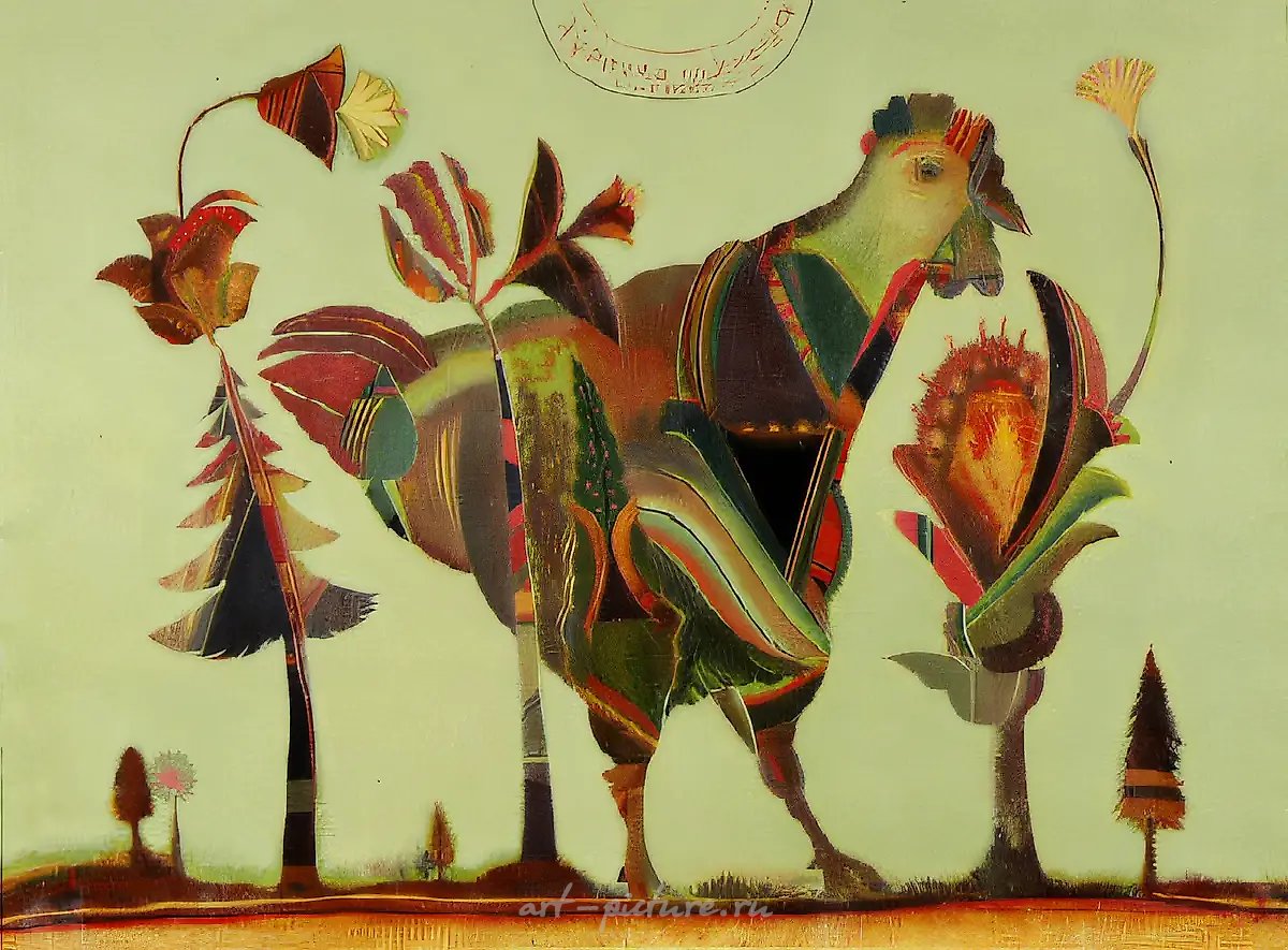 Курочка, 1992, холст, масло, 100х146 Собственность автора