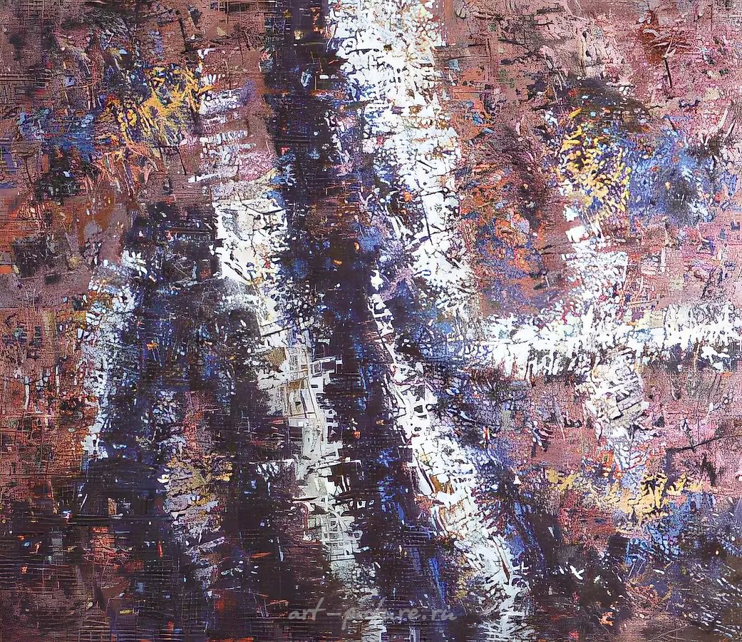 Коллаж. Метаморфозы. Альголь, 1993, холст, масло, 90х105. Собственность автора