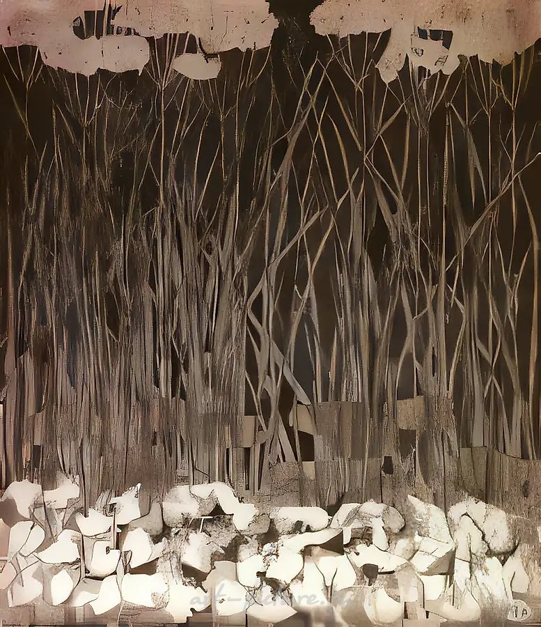 Травы, 1994, шёлк, краситель, 78х77