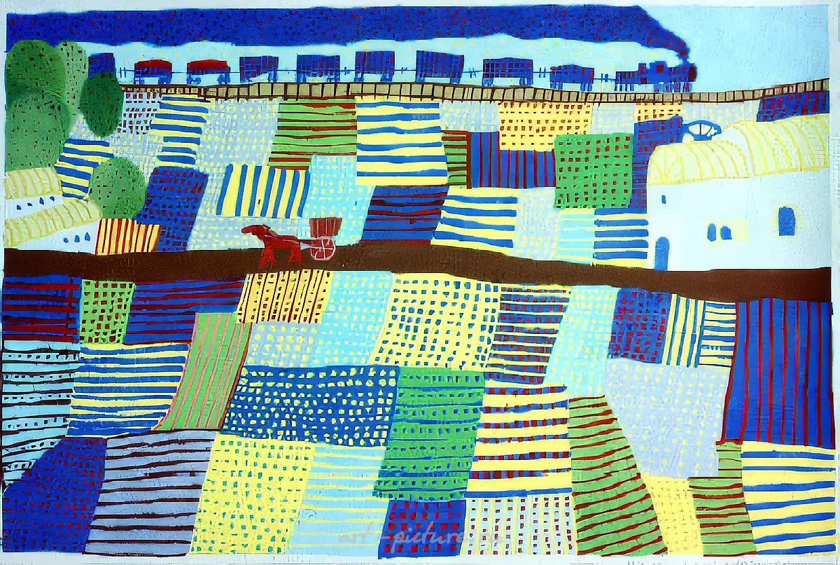 Ван Гог. После дождя, 1990, бумага, гуашь, 25х35. Собственность автора