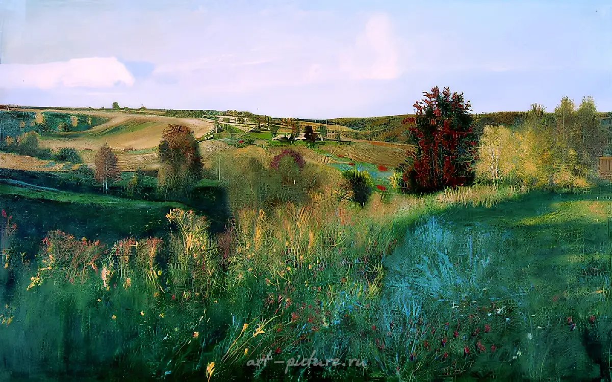 Сентябрь, 1984, холст, масло, 92х142. Художественный музей братьев Васнецовых в Кирове