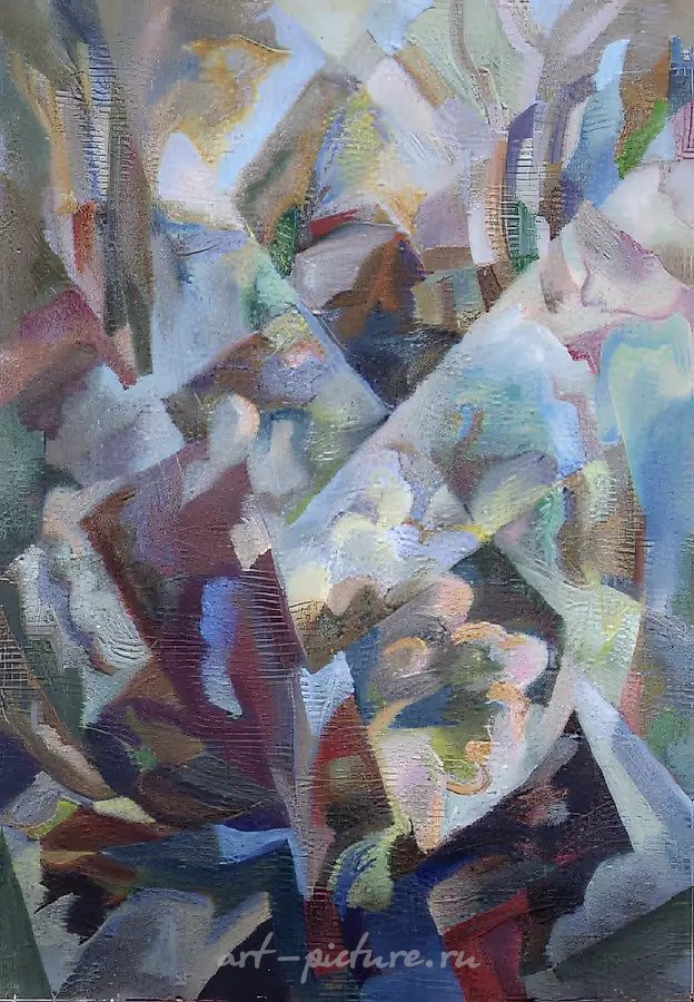 Цветущий куст, 1994, холст, масло, 60х40