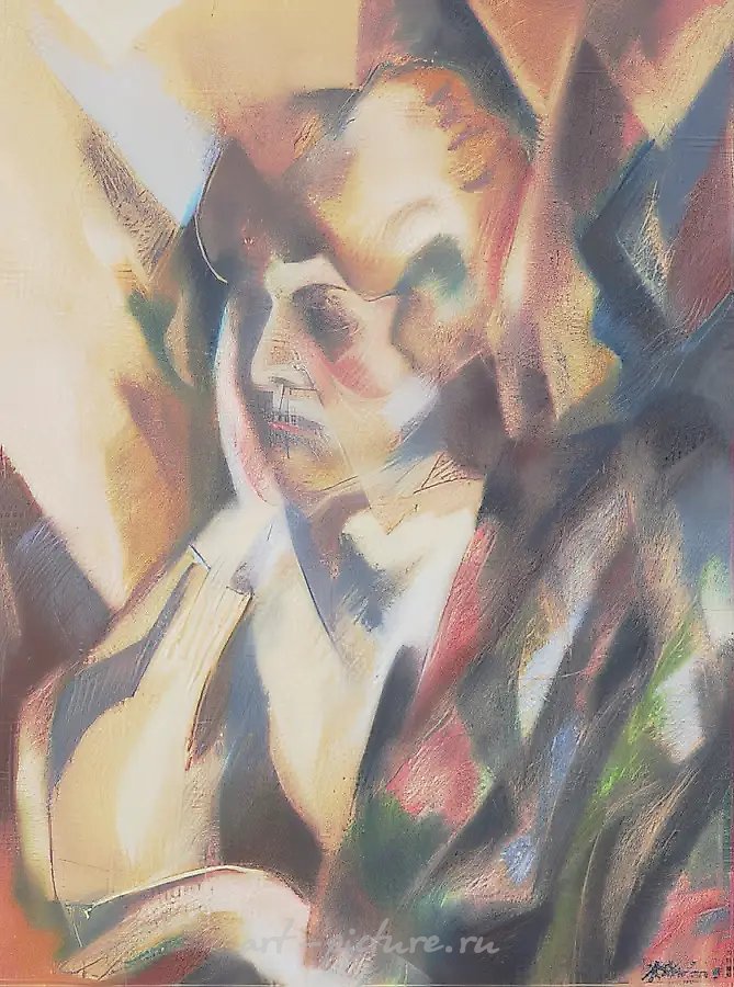 Анюта, 1992, бумага, пастель, 60х40
