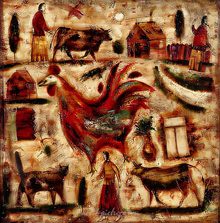Московские ночи, 1992, холст, масло, 100х100. Собственность автора