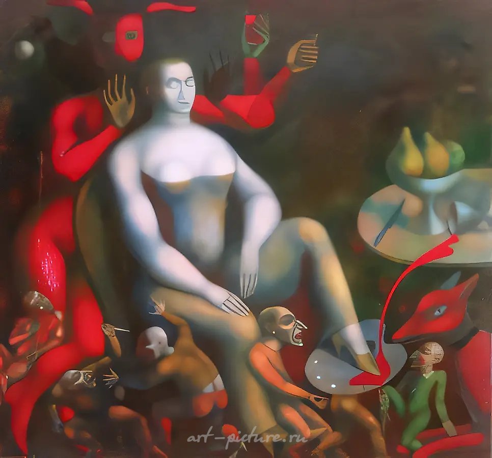 Карлики, 1986, холст, масло, 160х170