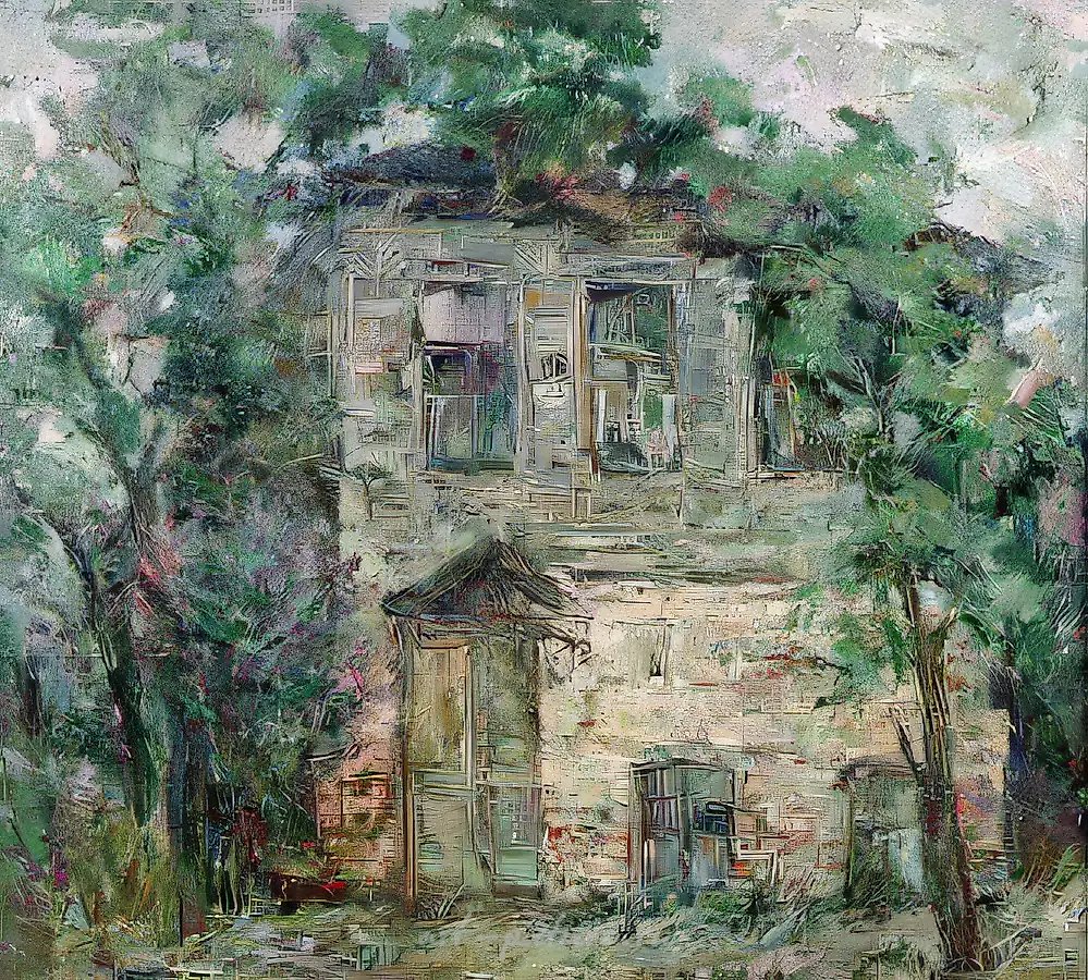 Старый дом, 1991, холст, масло, 70х80. Частная коллекция. Германия