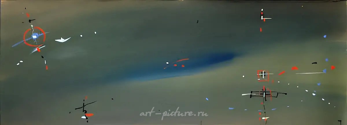 Terra incognita №4, 1990, бумага, гуашь, 35х94. Собственность автора