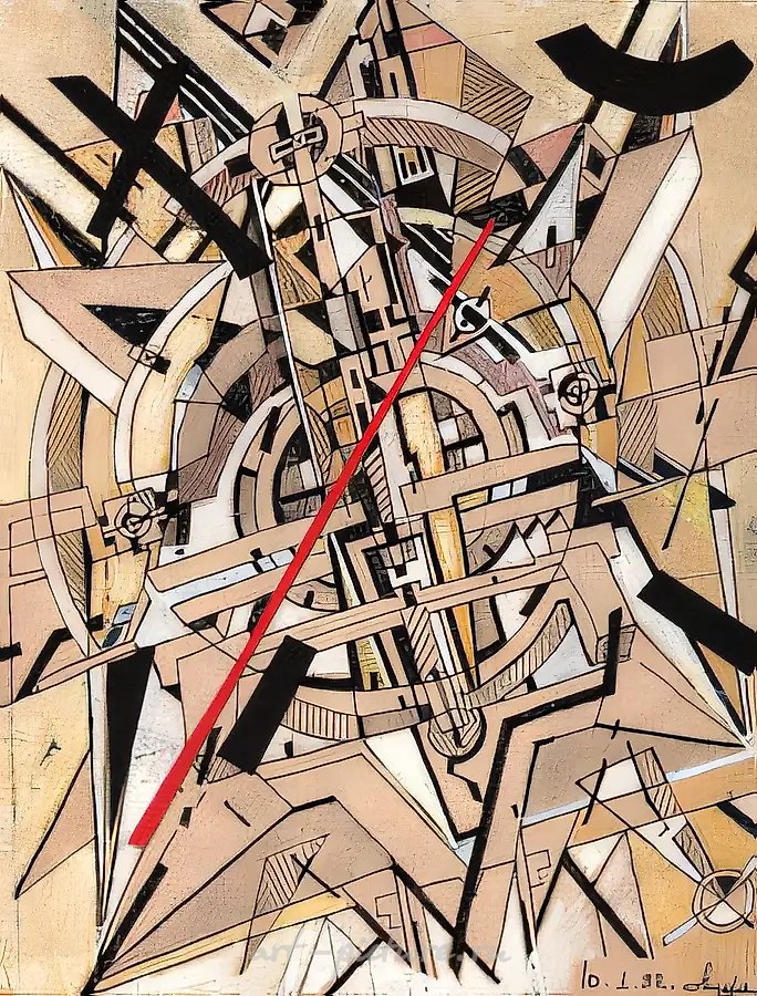 Супрематическое пространство №2, 1992, бумага, тушь, цветной карандаш, 27х21. Собственность автора
