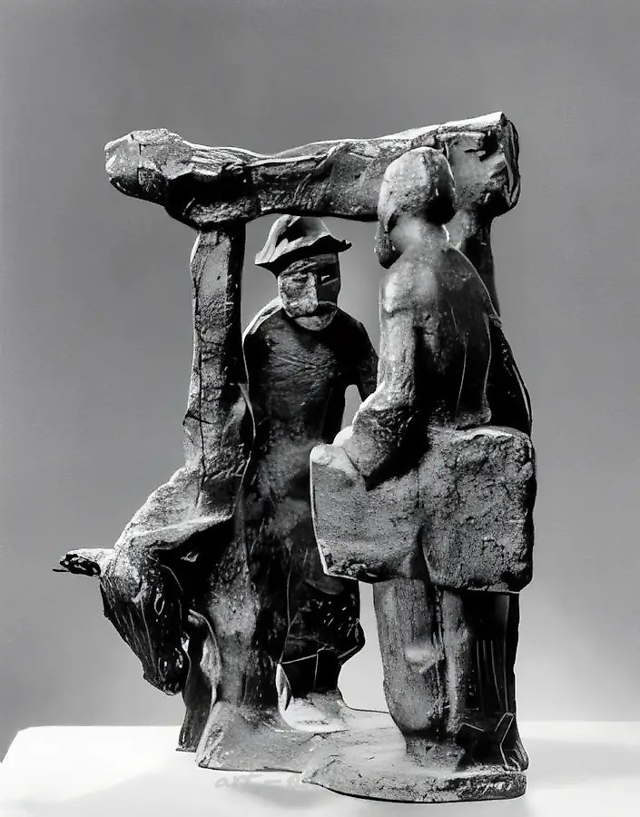 Возвращение поэта, 1986, бронза, высота 40 Собственность галереи "Арт Модерн". Москва.