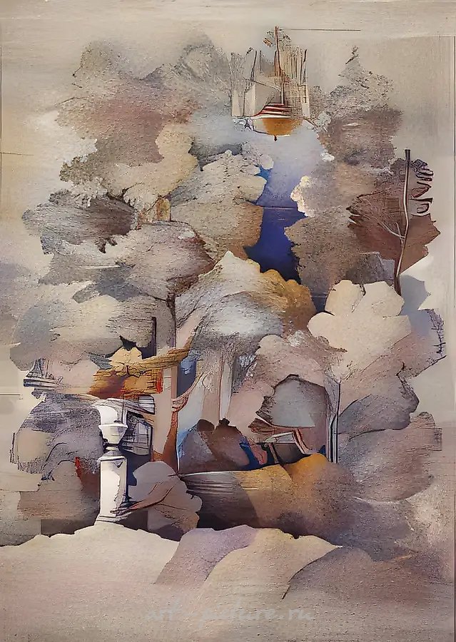 XVIII век. Парк, 1994, гобелен, ткань, ручное ткачество, 340х250. Собственность Государственной Третьяковской галереи. Москва