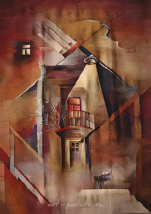 XX век. Окно поэта, 1994, гобелен, ткань, ручное ткачество, 340х250. Собственность Государственной Третьяковской галереи. Москва