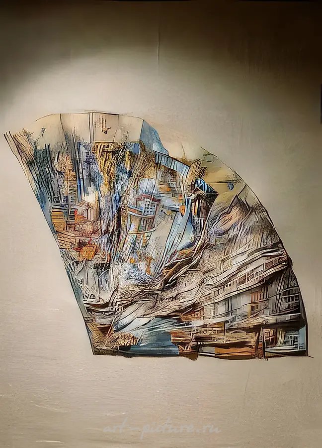 Окно художника, 1993, шёлк, хлопок, ткань, авторская техника, 270х240. Собственность Художественного музея. Цинциннати