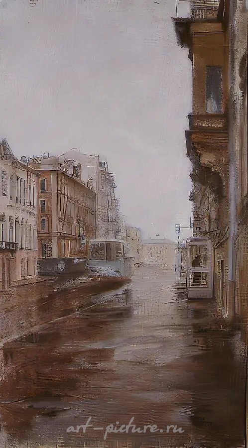 Санкт-Петербург. Большая Морская улица, 1990, холст, масло, 90х50. Собственность автора