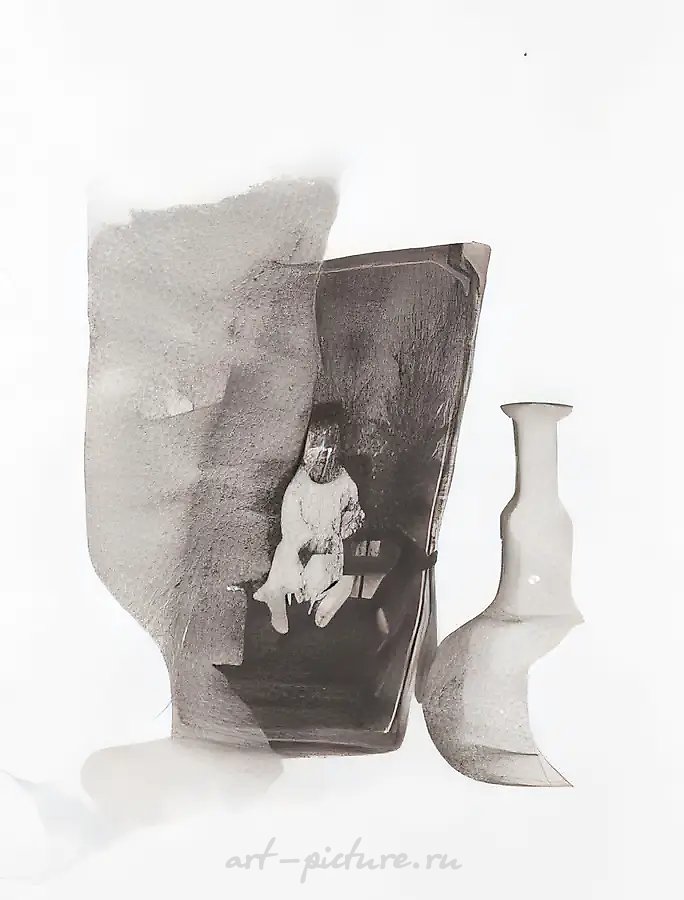 Незаконченный натюрморт N1, 1992, бумага, гуашь, 22х27 Собственность автора