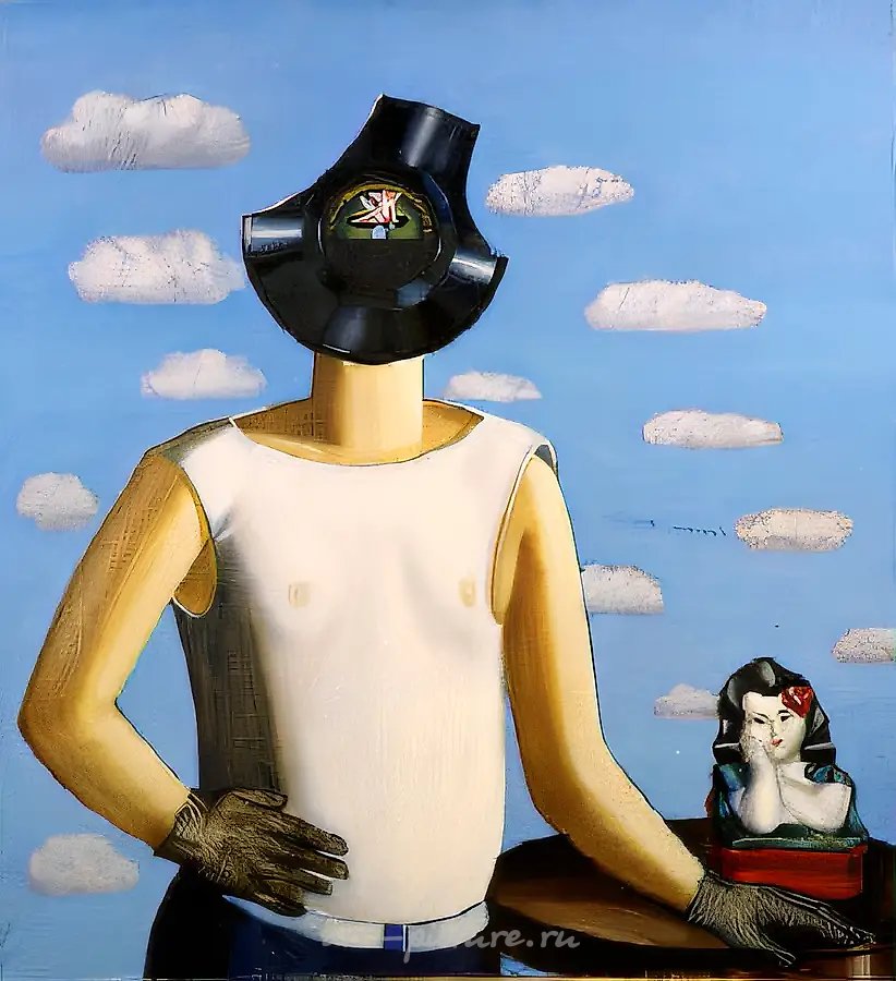 Пишущий купидон, 1991, холст, масло, 110х100. Собственность автора