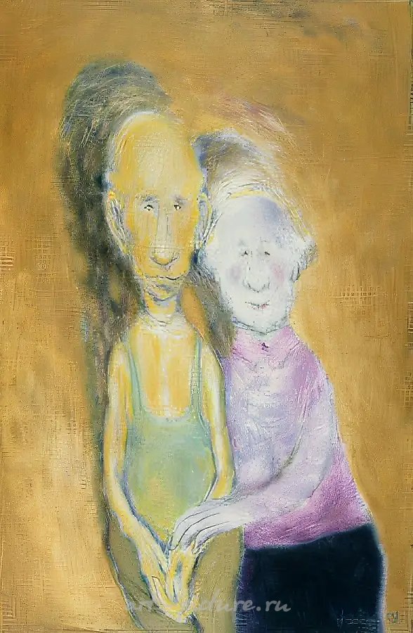 Старик и старуха, 1991, холст, масло, 95х63,5. Собственность автора